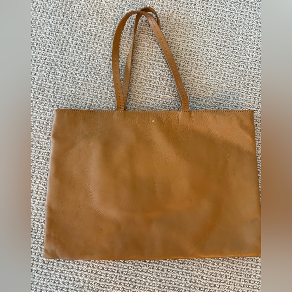 Mark & Graham Tan Leather Tote Bag